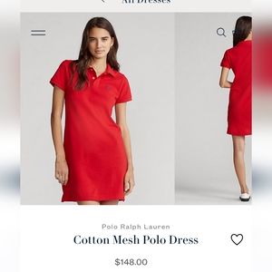 Polo Ralph Lauren Women's red polo mini dress size large